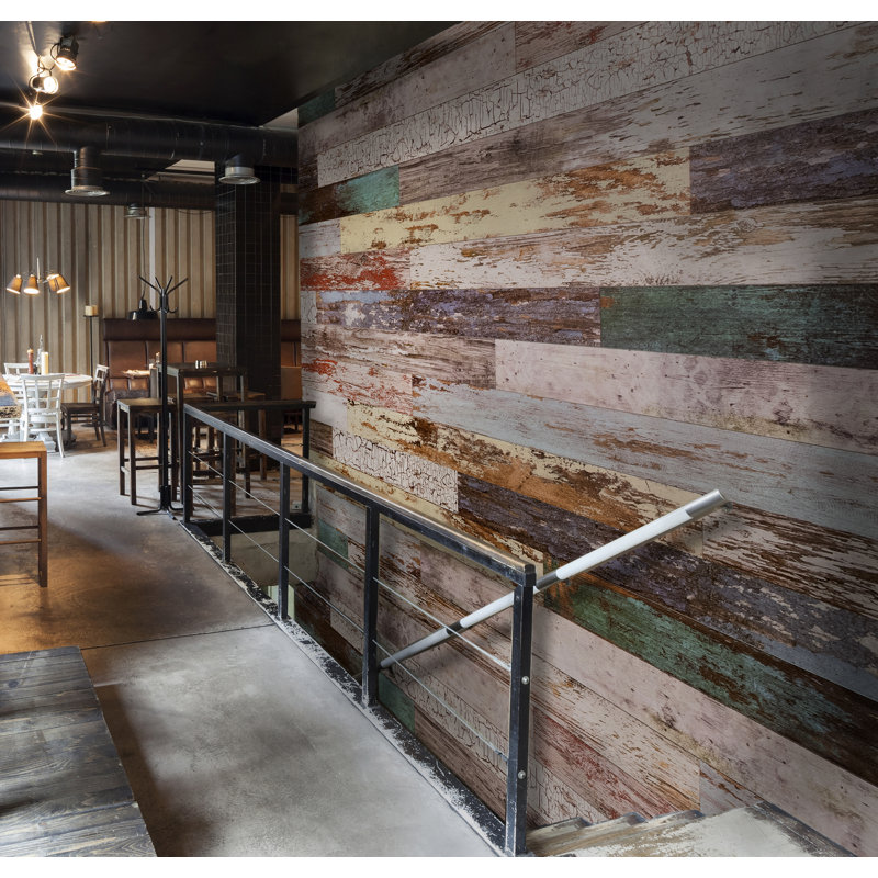 Ninth & Vine 5.75" x 94" Reclaimed Peel and Stick Engineered Wood Wall